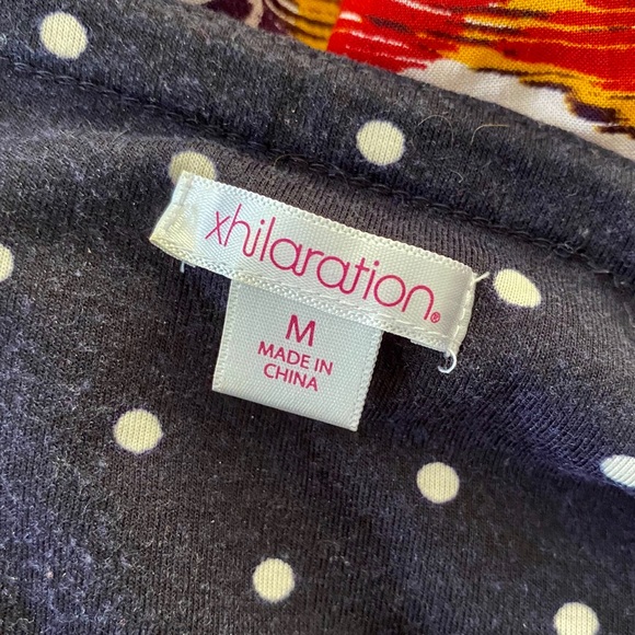 3for$15🛍 Xhilaration Navy Polka Dot Tube Dress M - Picture 5 of 6